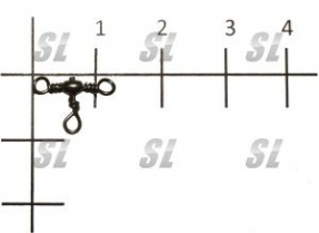 Вертлюг техстар. Lucky John CROSS LINE SWIVEL № 012