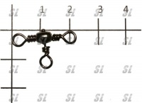 Вертлюг техстар. Lucky John CROSS LINE SWIVEL № 006