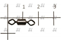 Вертлюг ROLLING SWIVEL X-PATTERN ROUND EYE № 2