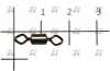 Вертлюг ROLLING SWIVEL X-PATTERN ROUND EYE № 2